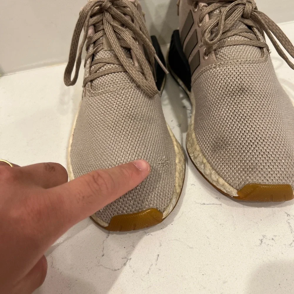 Adidas NMD R2 Sneakers Mens 8 Brown Fair Mesh Boost Athletic Shoes - Picture 7 of 9